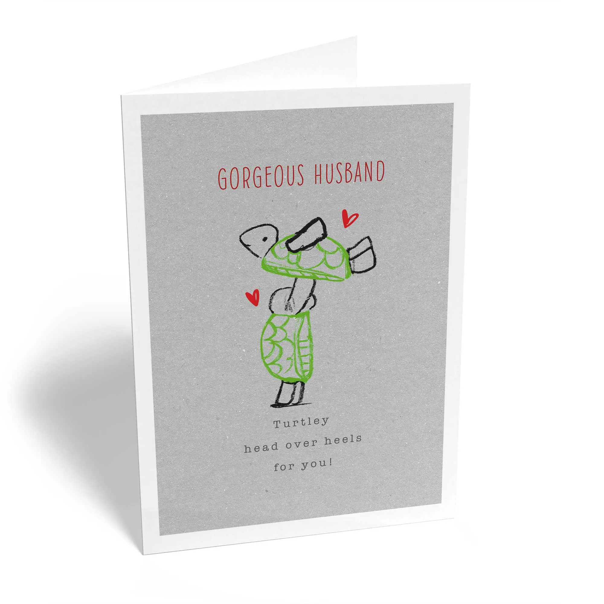 Personalised Cute Turtles Gorgeous Husband Card