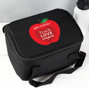 Personalised Teachers Apple Black Lunch Bag