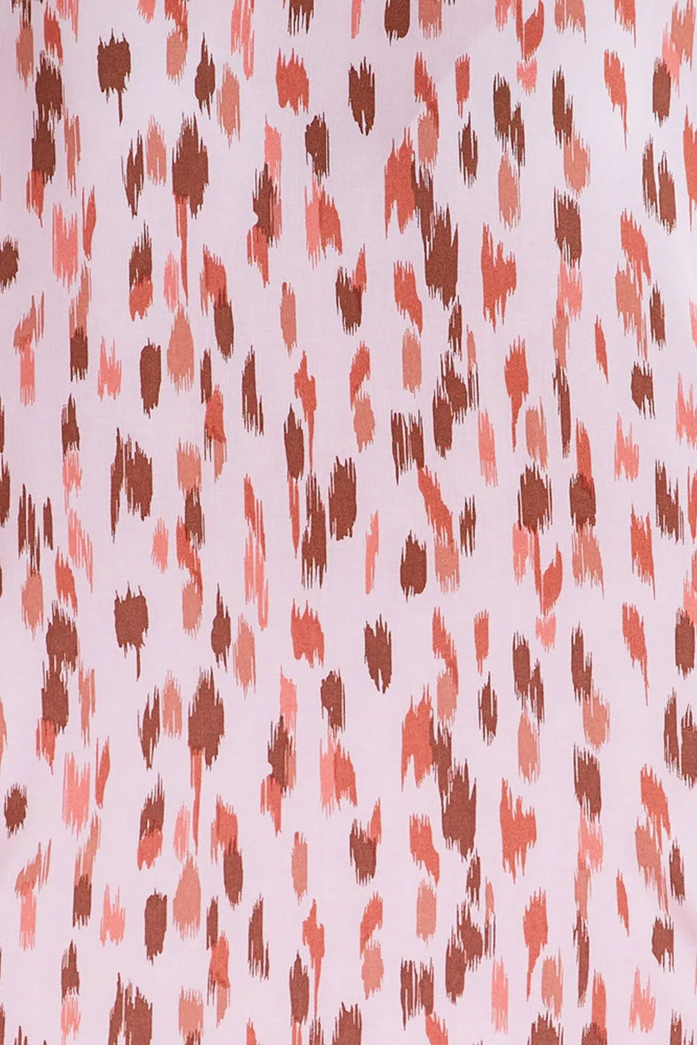 Pink Elegant Polka Dots 3/4 Dolman Sleeve Plus Size Blouse