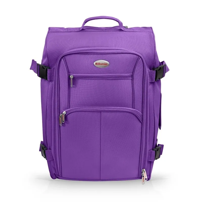 Purple Cabin approved suitcase trolley bag | Lightweight and foldable carry on hand luggage | 35 litres