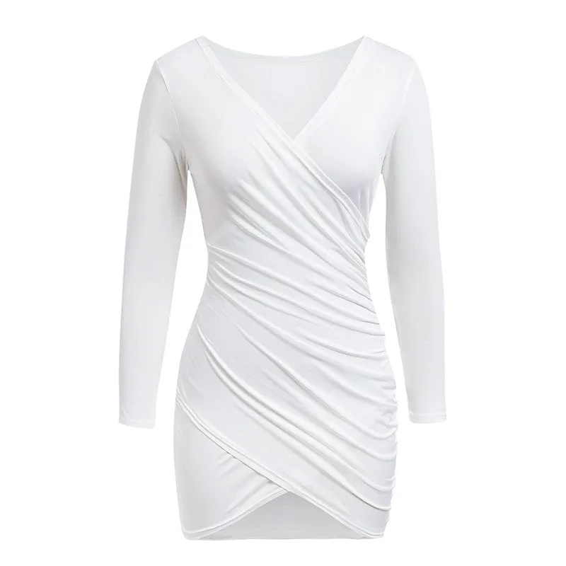 Red knitted off shoulder Women long sleeve plus size bodycon mini