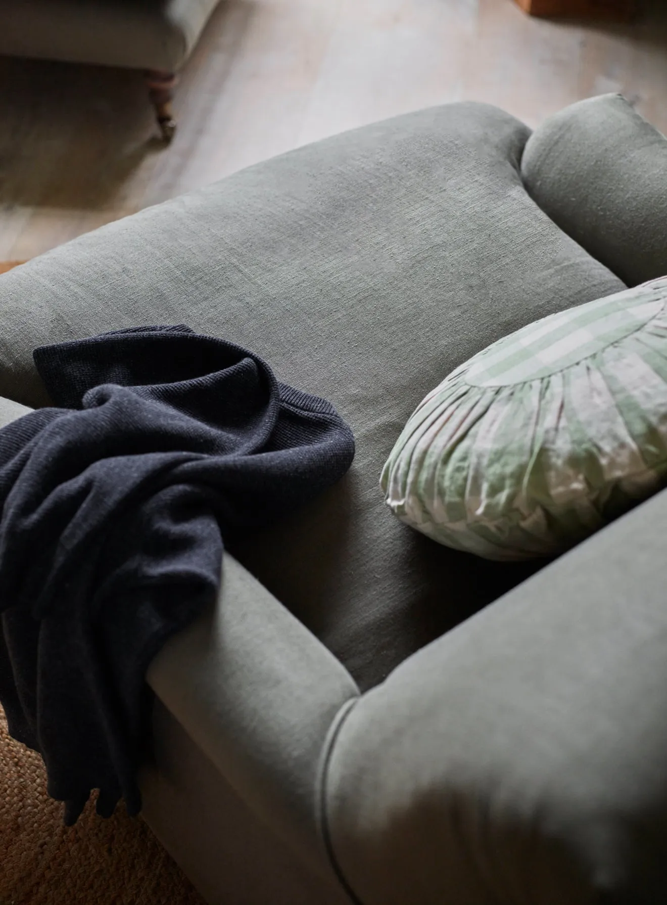 Remy Armchair, Dark Olive Velvet