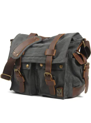 Retro Canvas Messenger Bag Casual Satchel