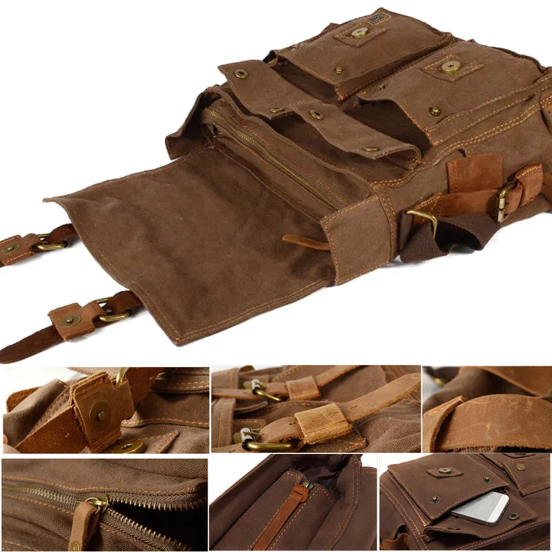 Retro Canvas Messenger Bag Casual Satchel