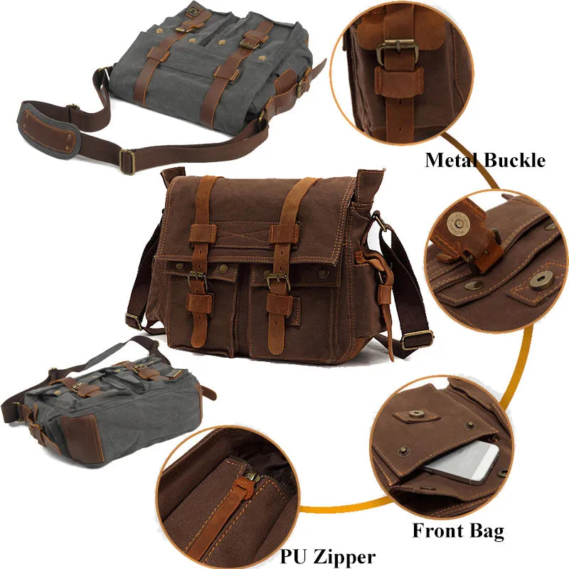 Retro Canvas Messenger Bag Casual Satchel