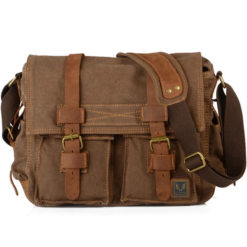 Retro Canvas Messenger Bag Casual Satchel