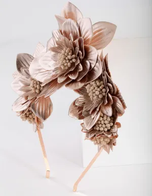 Rose Gold Statement Flower Crown