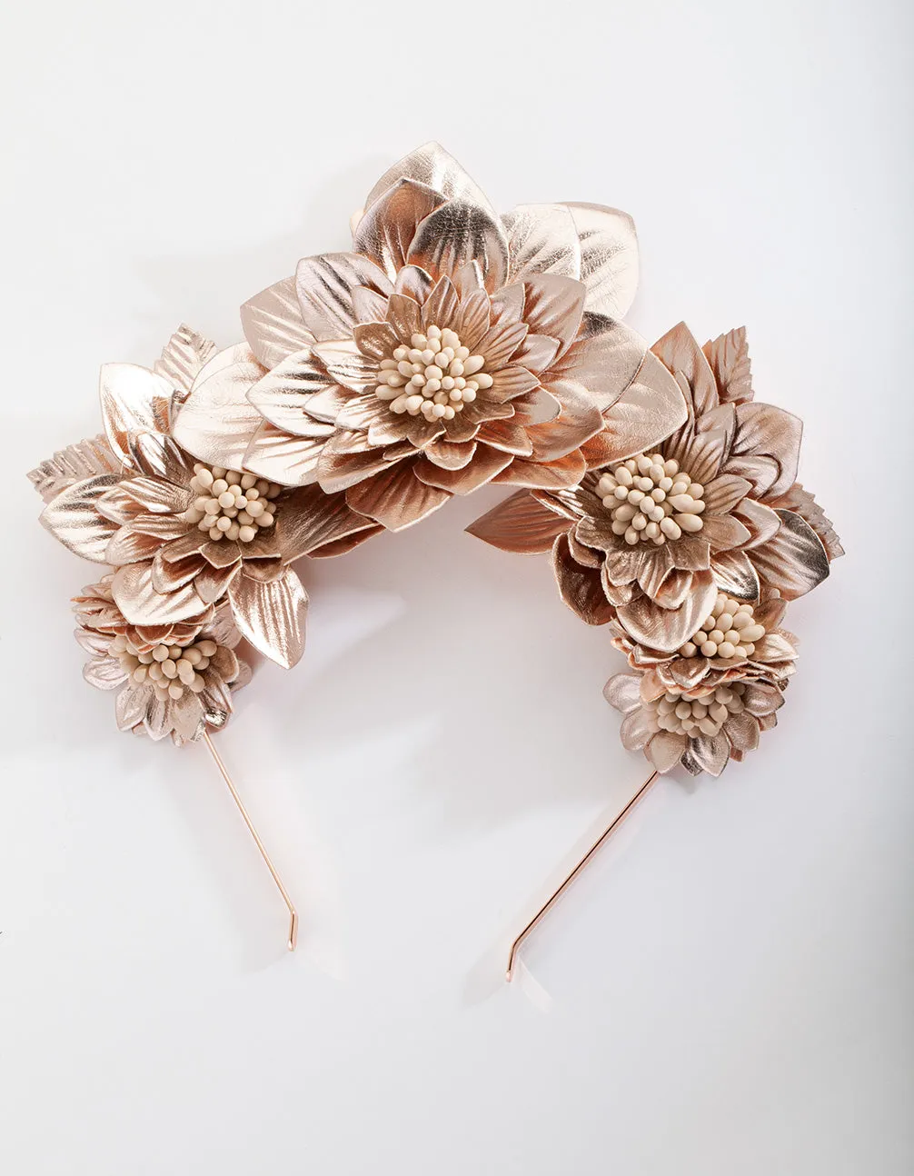 Rose Gold Statement Flower Crown
