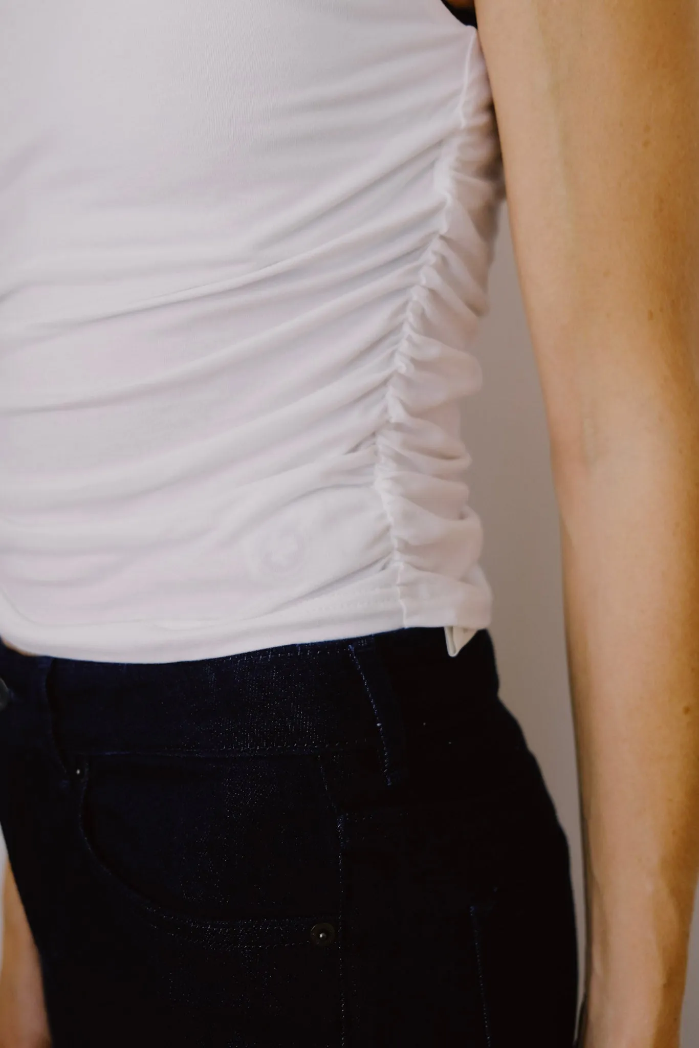 ruffle top - rafo - white