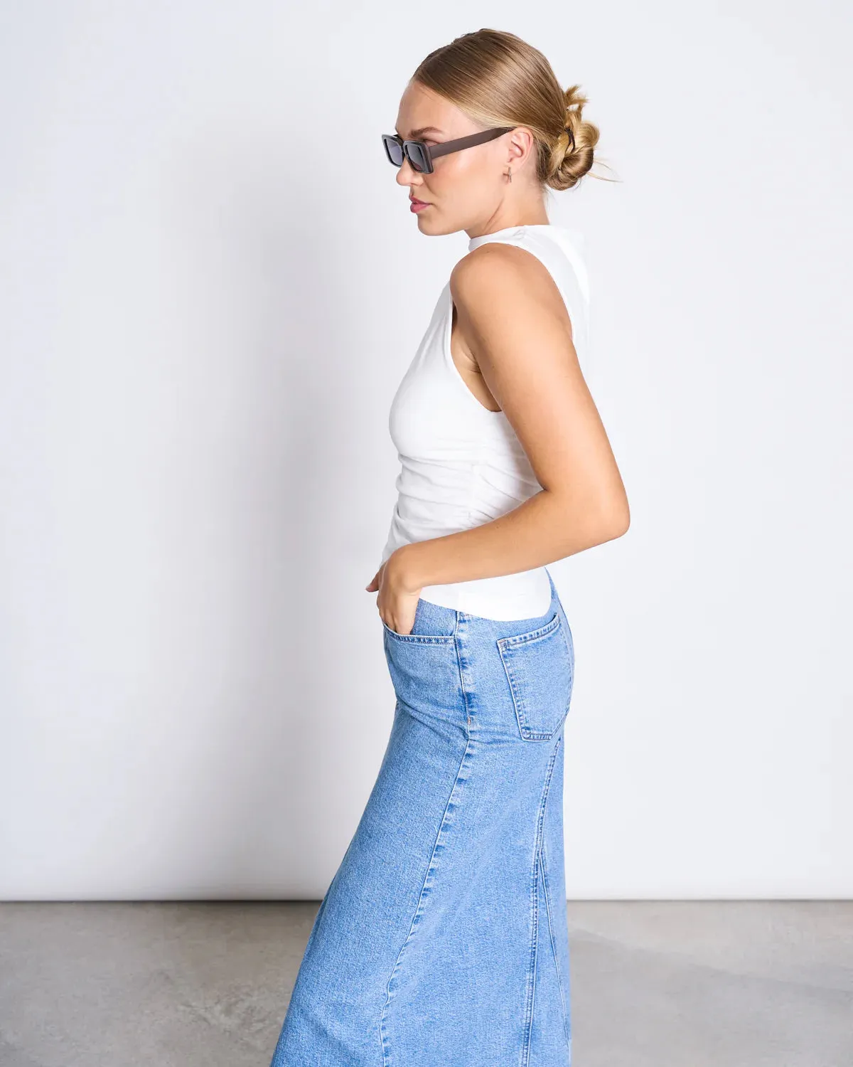 ruffle top - rafo - white