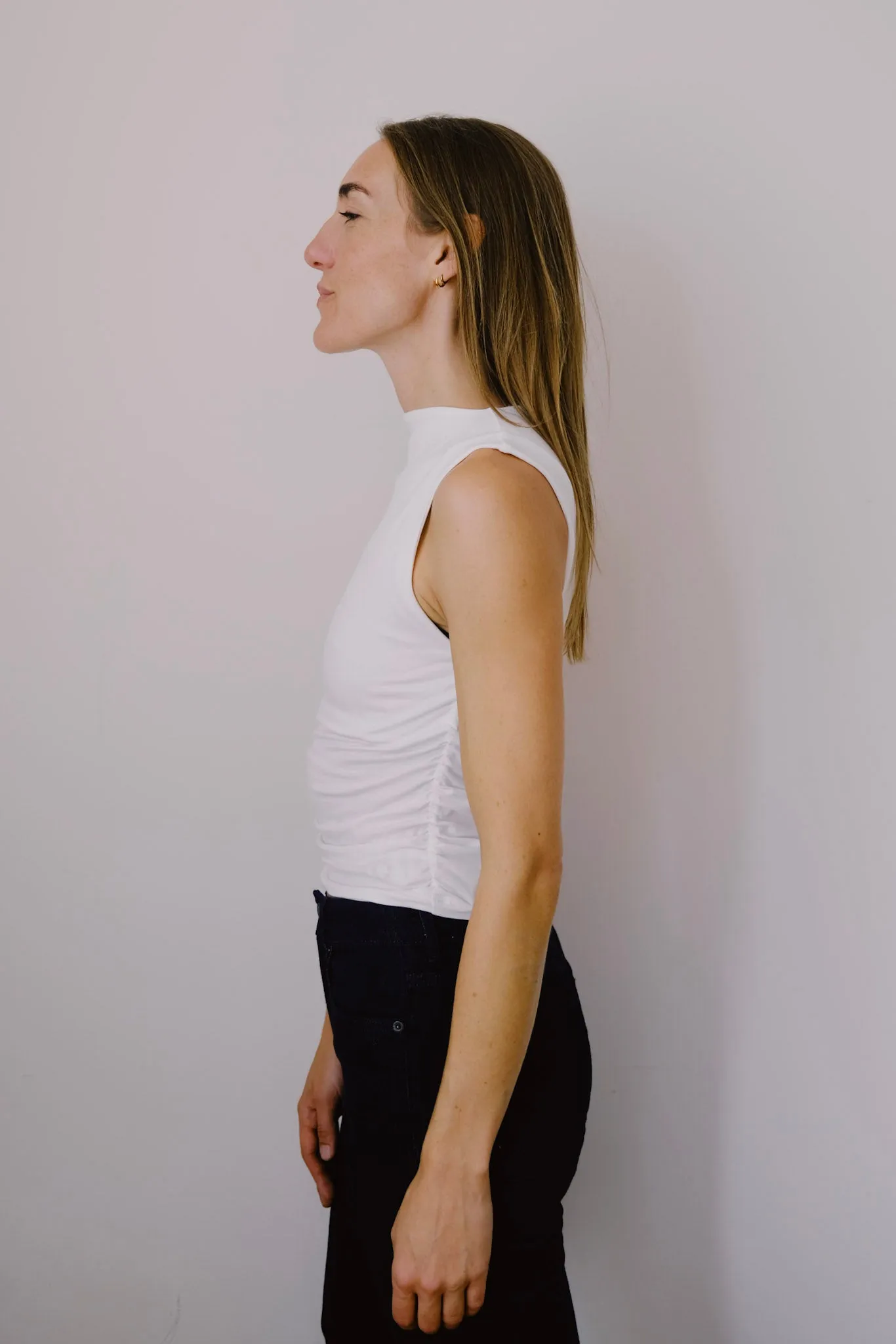 ruffle top - rafo - white