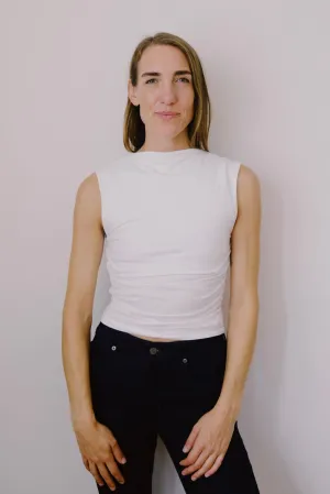 ruffle top - rafo - white