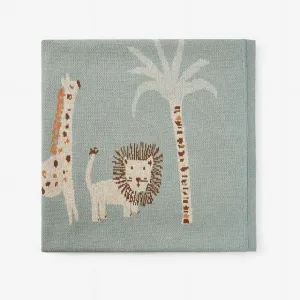 Safari Lion Knit Baby Blanket