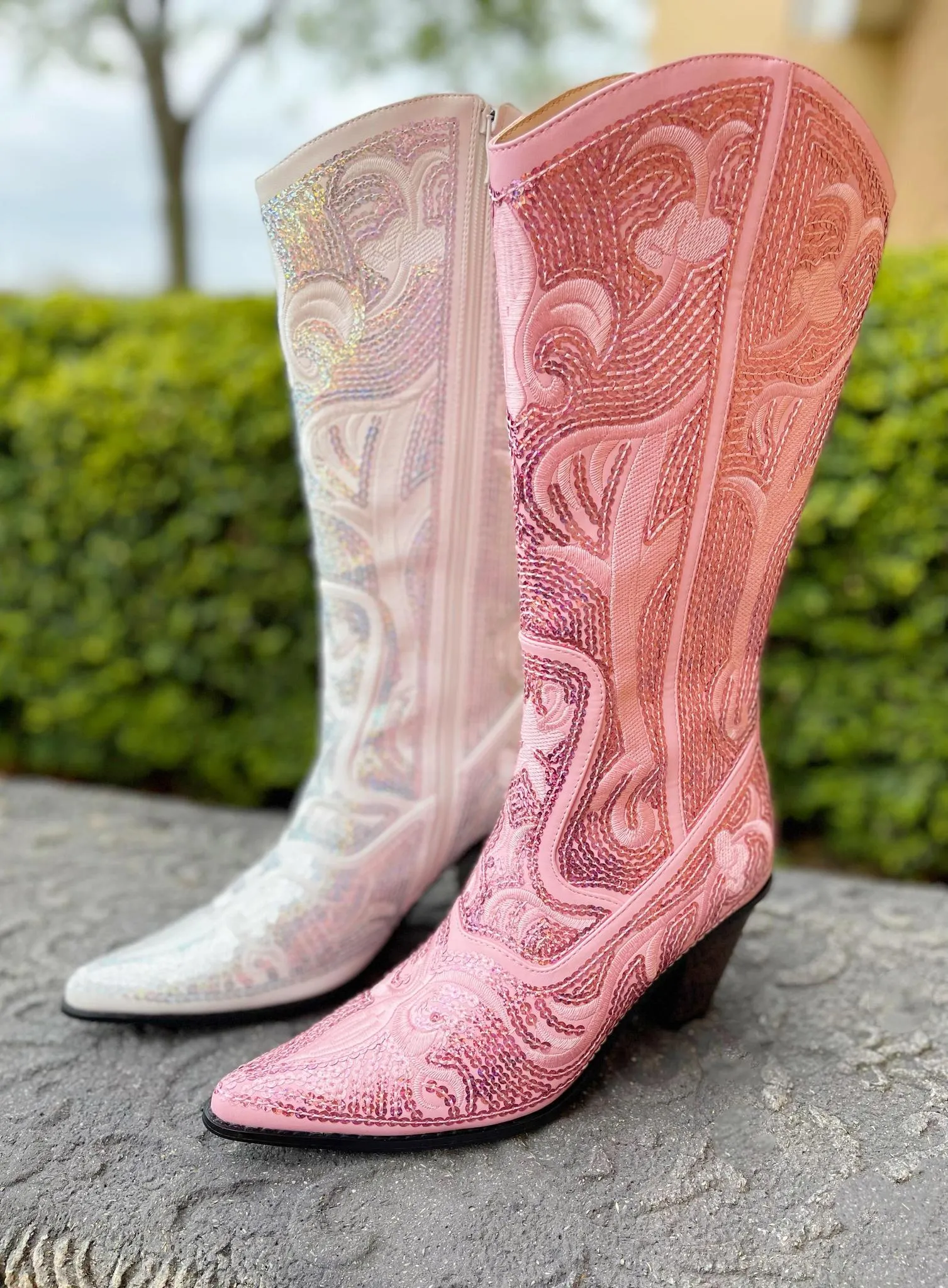 Sequin Boots