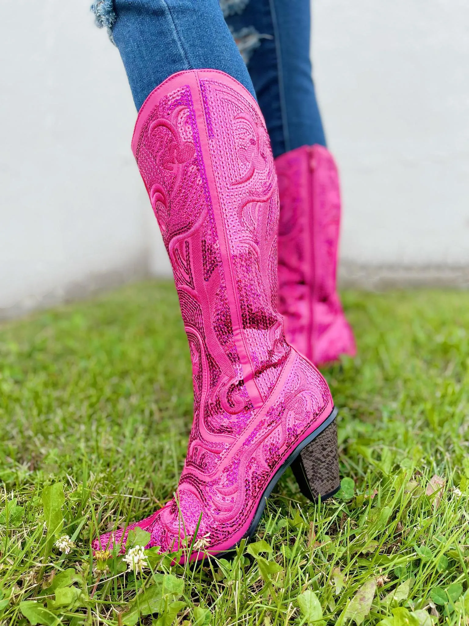 Sequin Boots