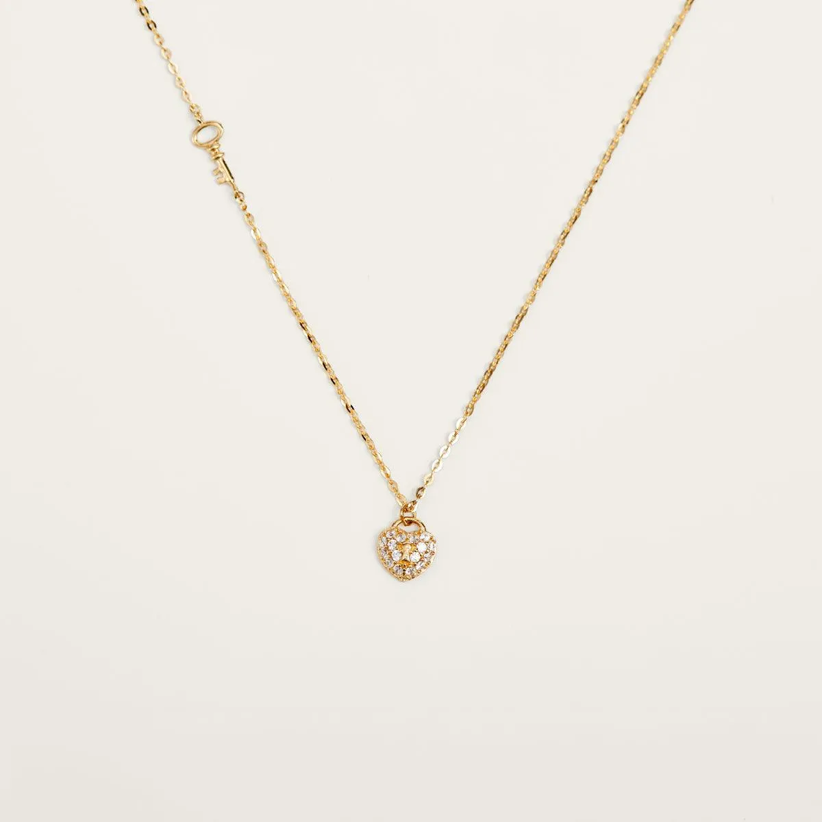 Shining Heart Gold Pendant Necklace