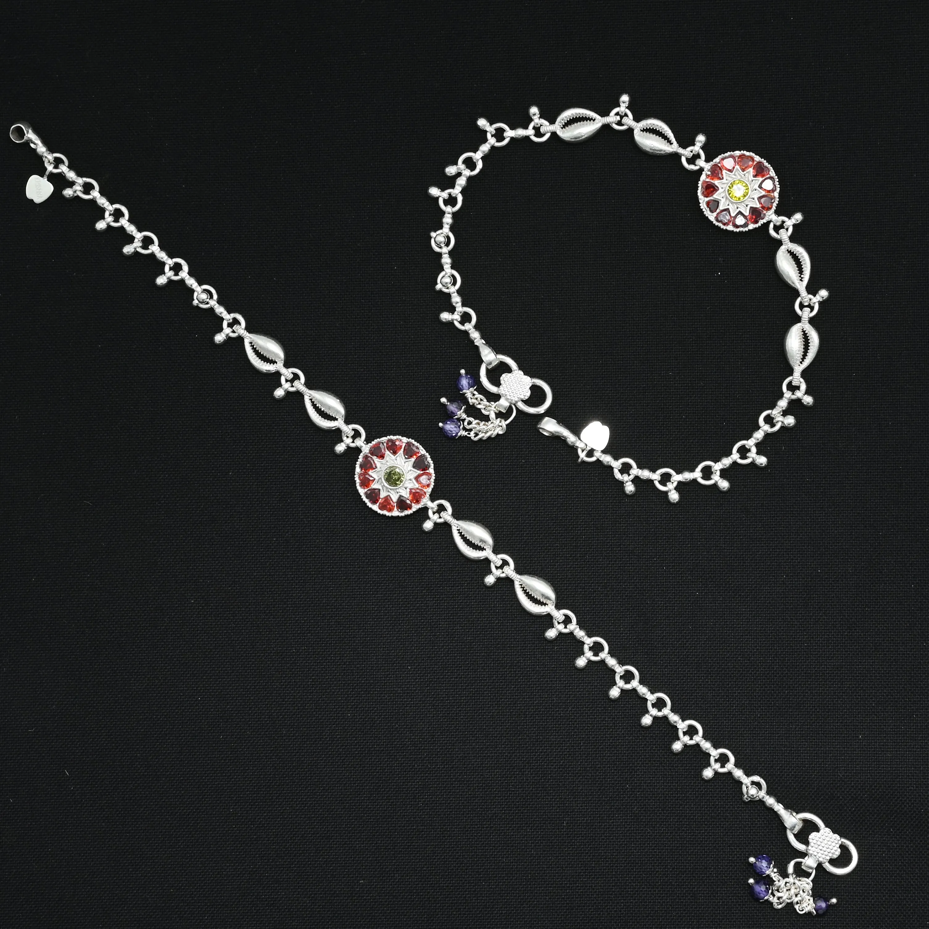 Silver Gorgeous Curly Anklet