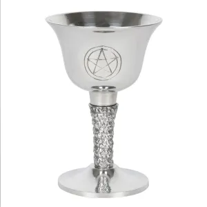 Silver Metal Pentagram Chalice