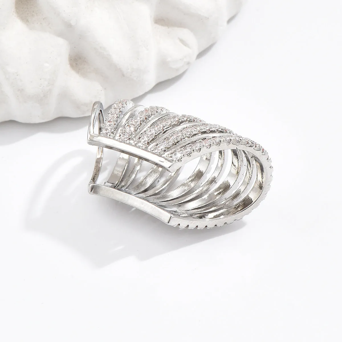 Simple Style Classic Style U Shape Inlay Copper Zircon Ear Cuff