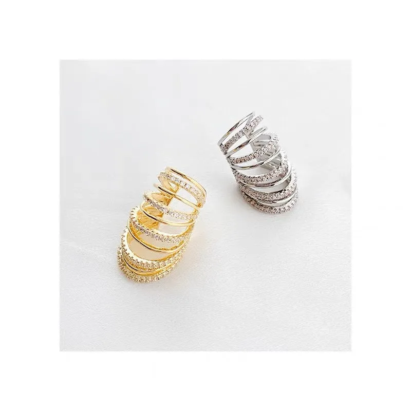 Simple Style Classic Style U Shape Inlay Copper Zircon Ear Cuff