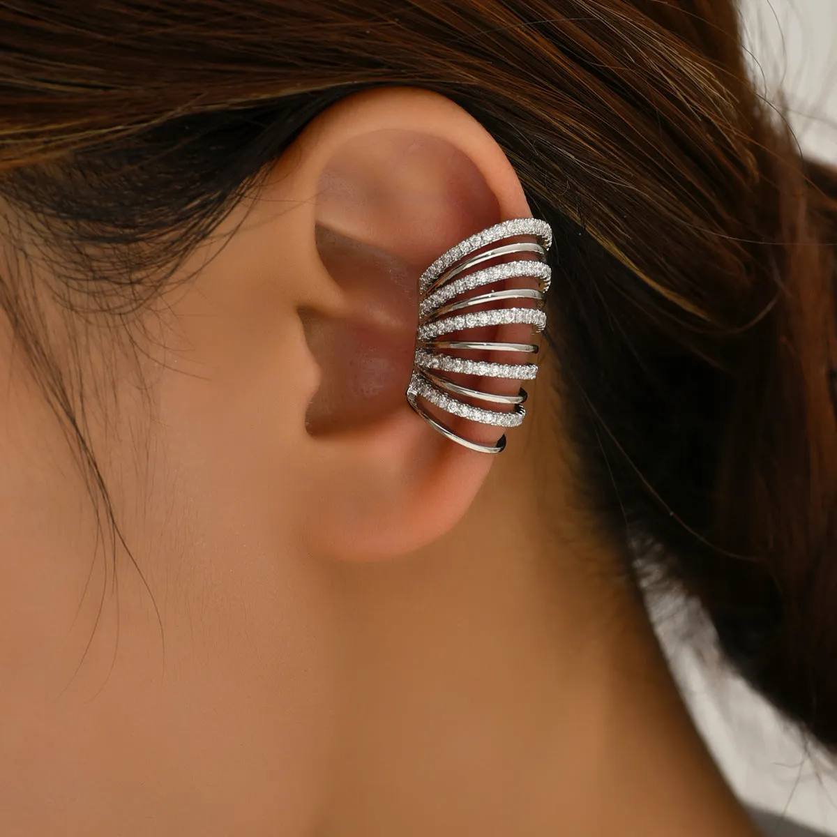 Simple Style Classic Style U Shape Inlay Copper Zircon Ear Cuff