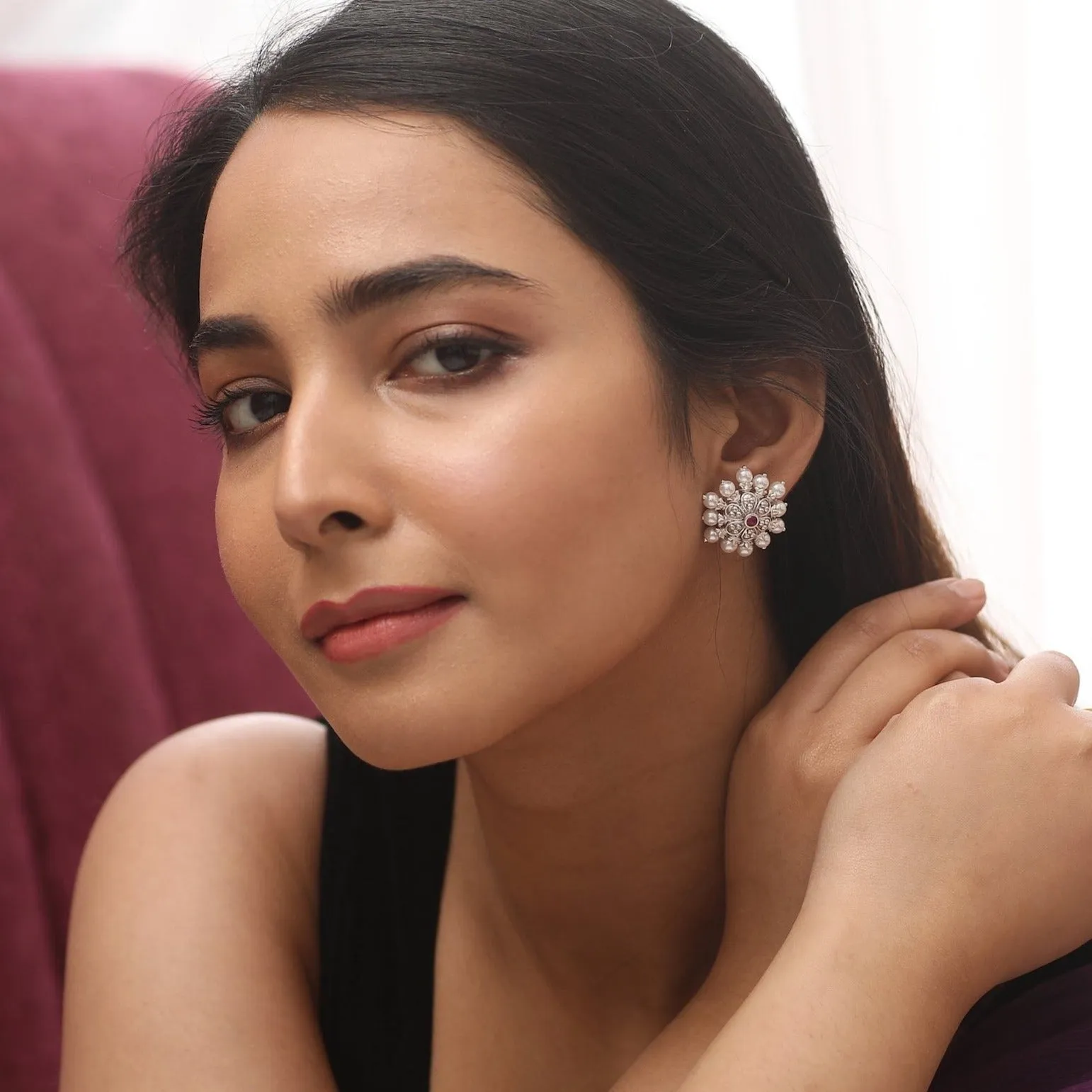 Sofia Pearl Antique Earrings