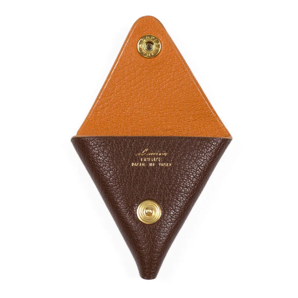 Soft origami coin case, Teck brown goatskin