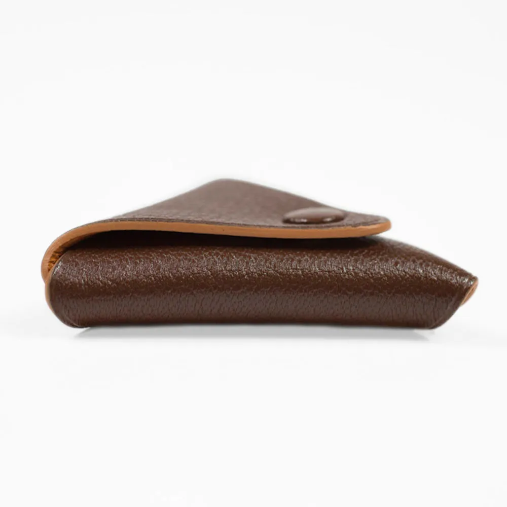 Soft origami coin case, Teck brown goatskin
