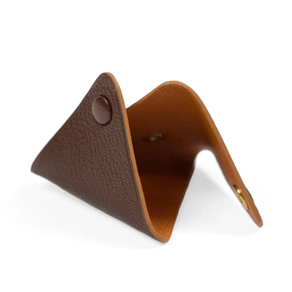 Soft origami coin case, Teck brown goatskin