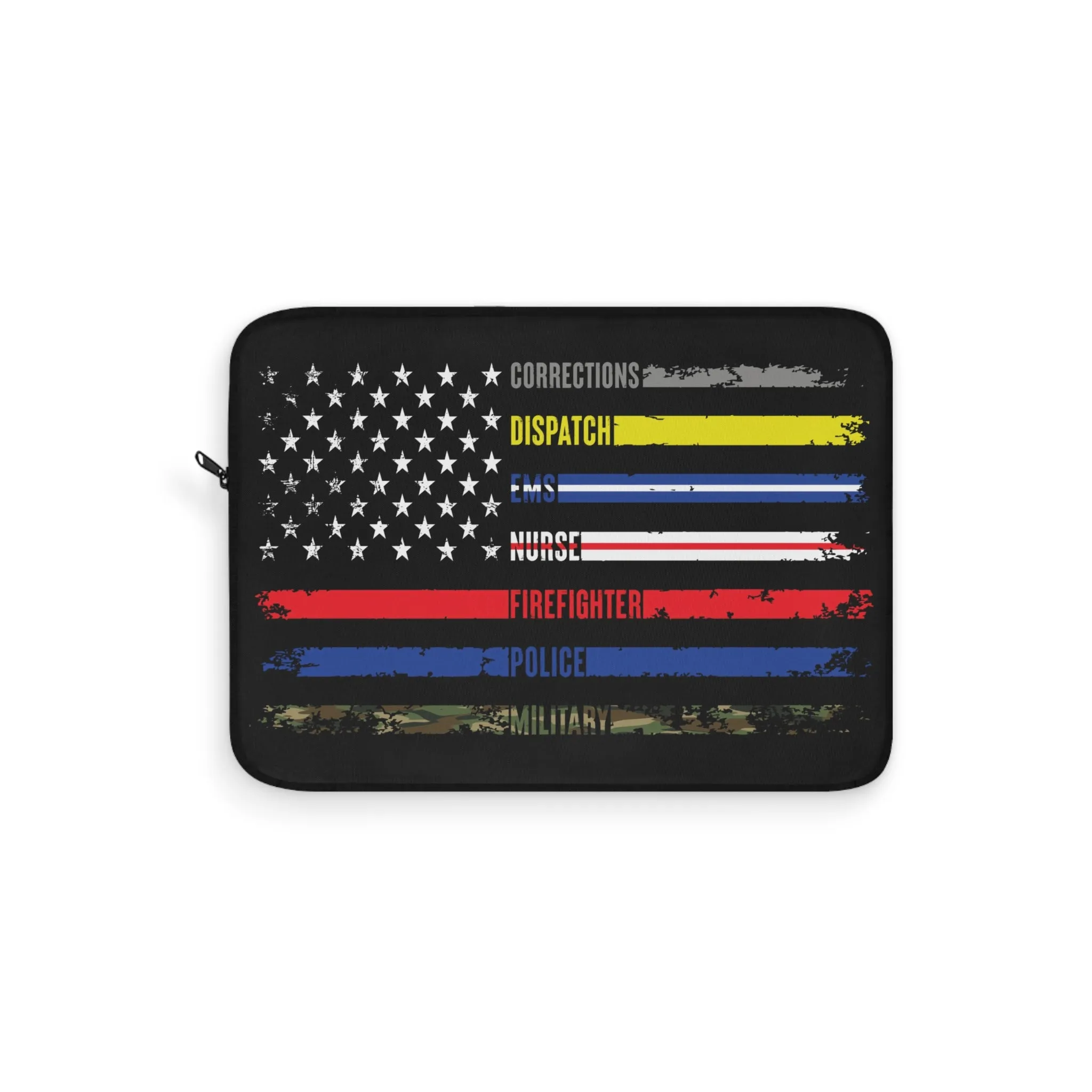 Solidarity Support Military, Police, Firefighter, Nurse, EMS, Dispatch Corrections Laptop or Ipad Protective Sleeve 3 Sizes Available