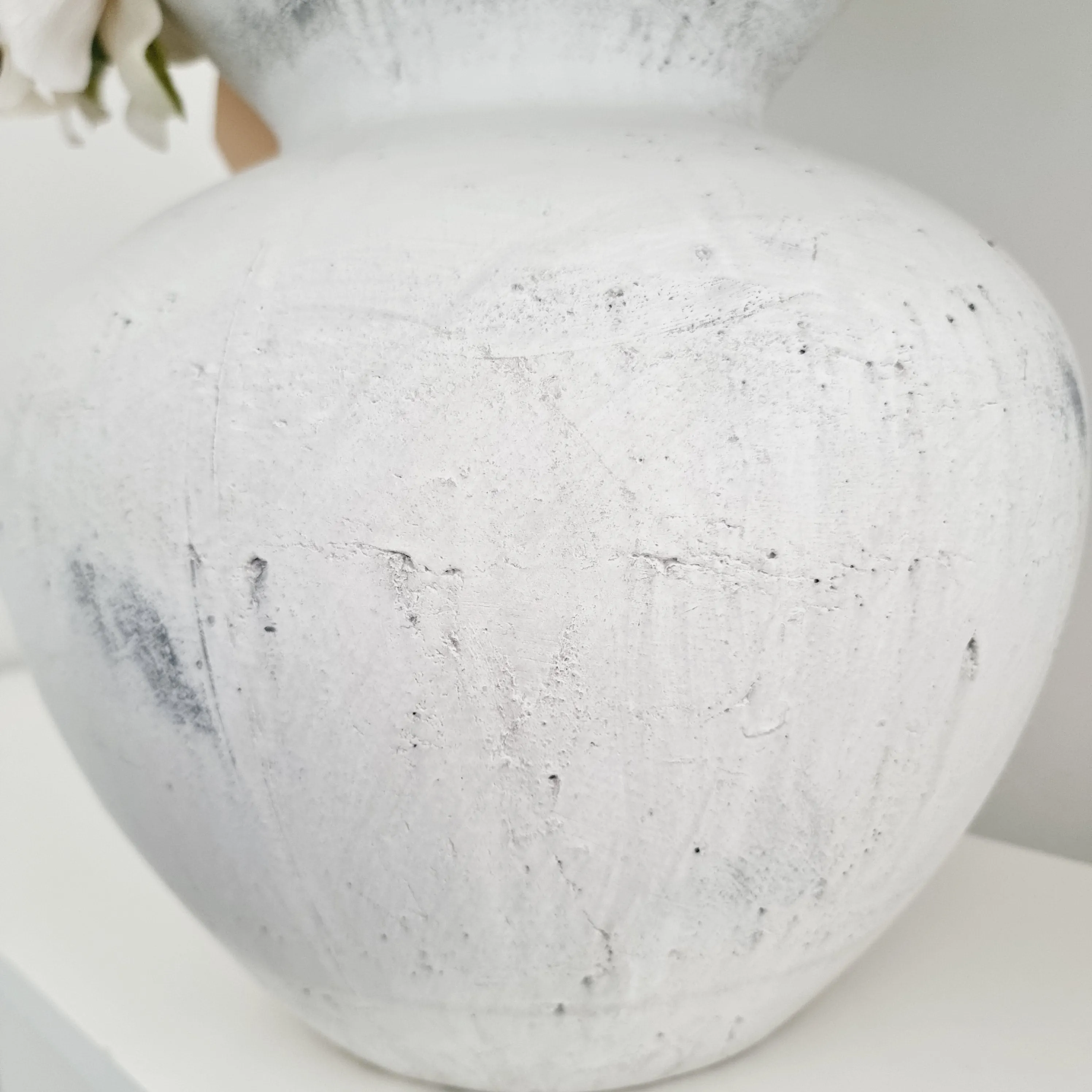 Sophia Antique White Vase