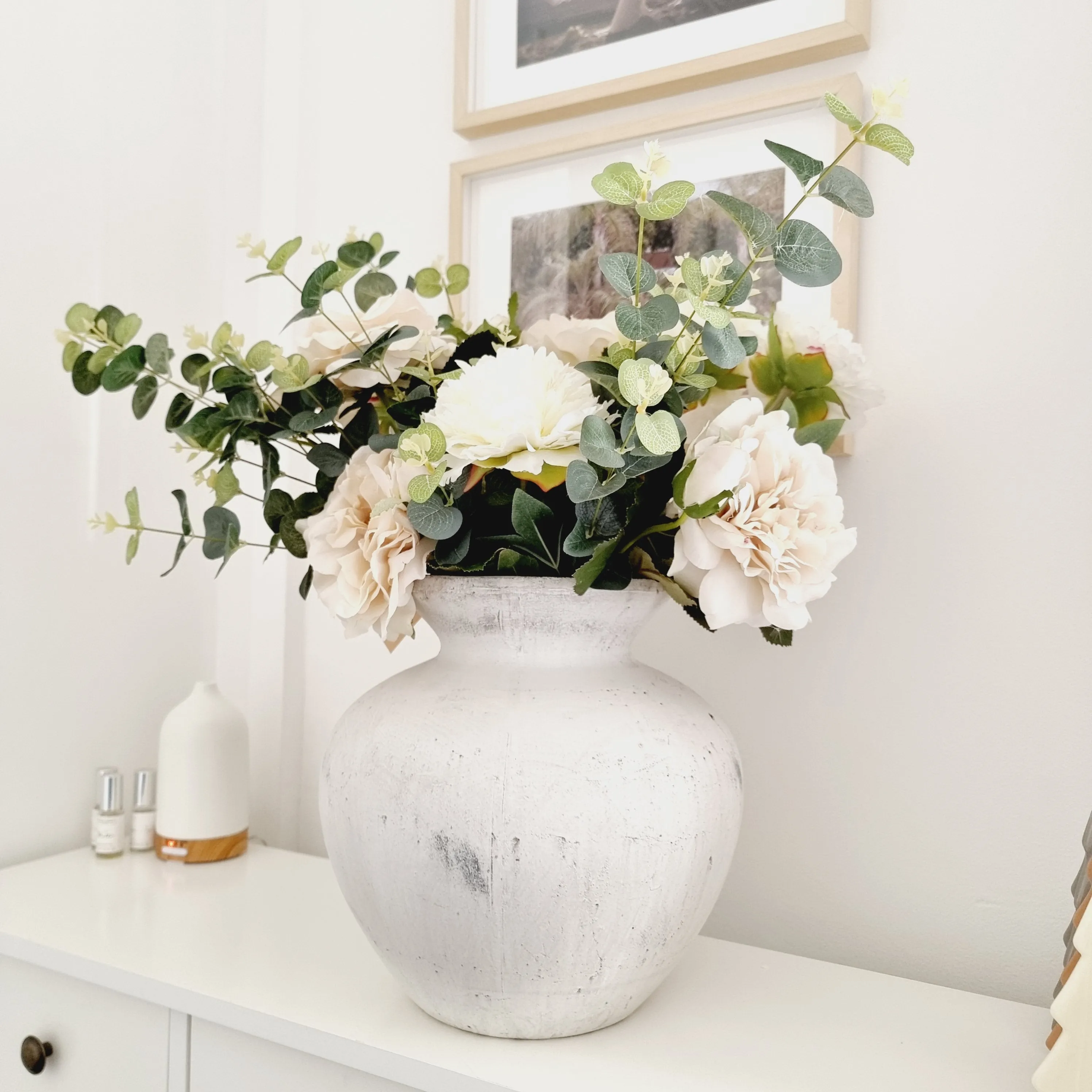 Sophia Antique White Vase