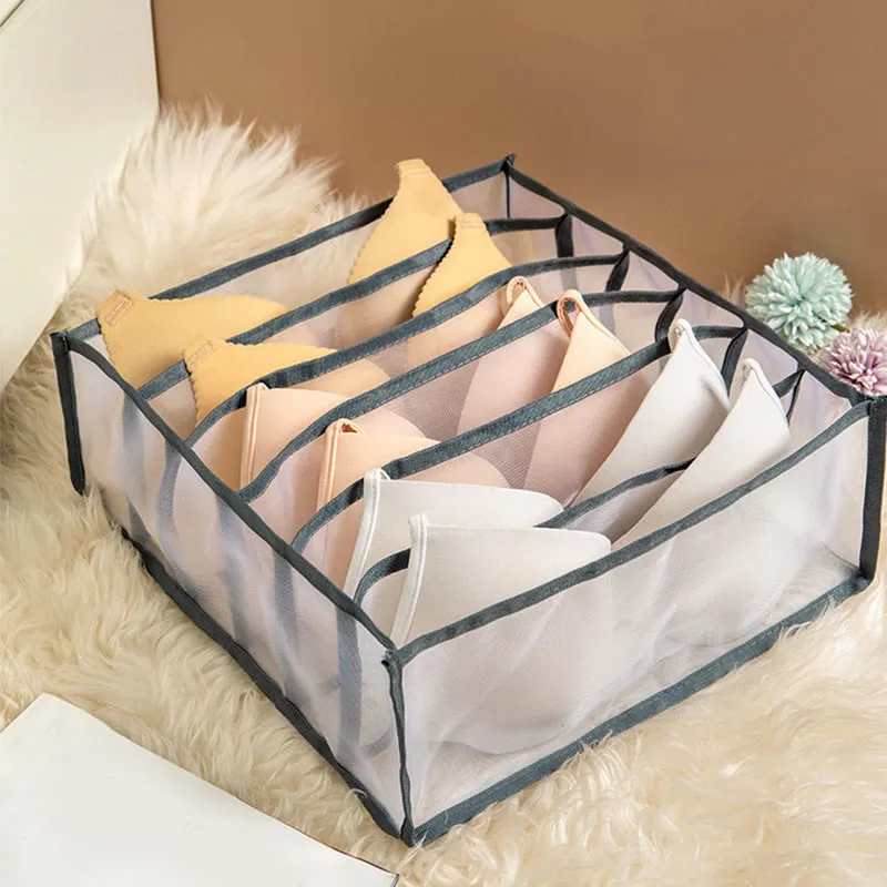 Storage Bag For Underwear Home Daily Gridding Clothes Storage