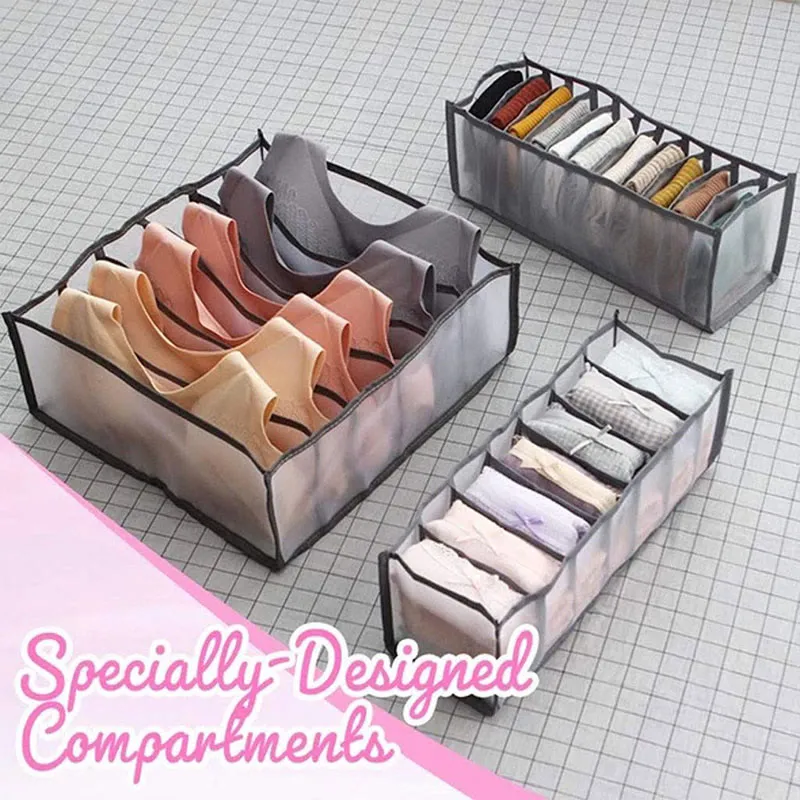 Storage Bag For Underwear Home Daily Gridding Clothes Storage