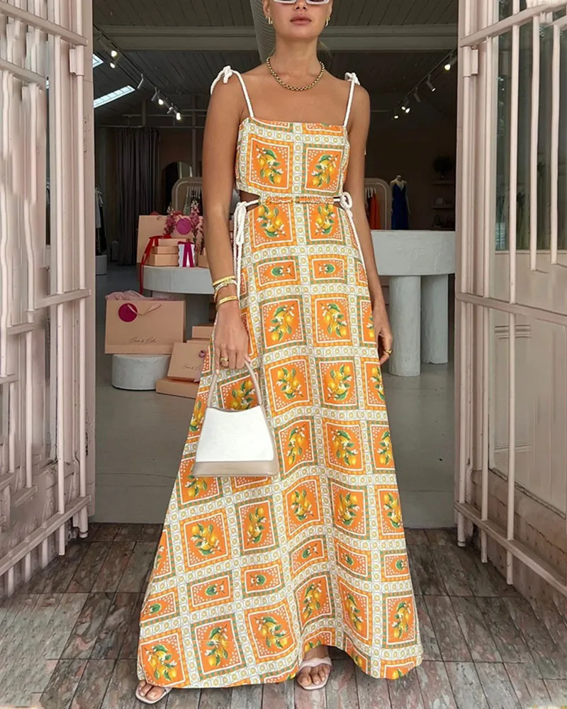 Summer Drawstring Casual Dress