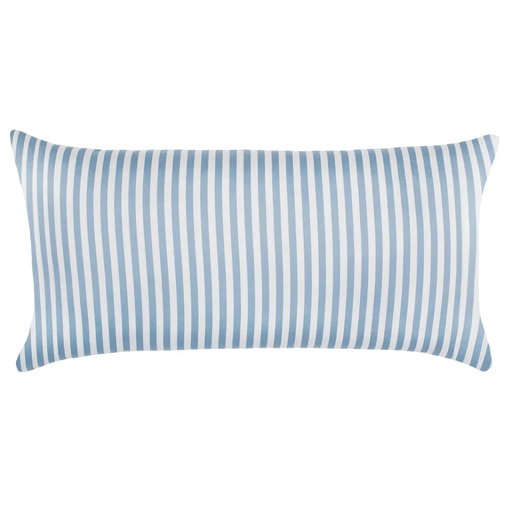 The French Blue Striped Throw Pillow