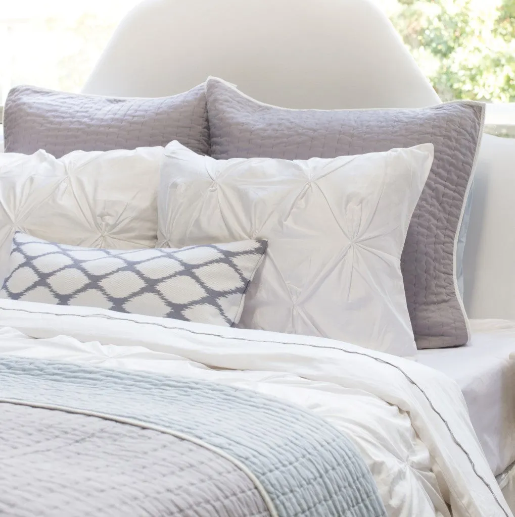 The Grey and White Raindrop Throw Pillow