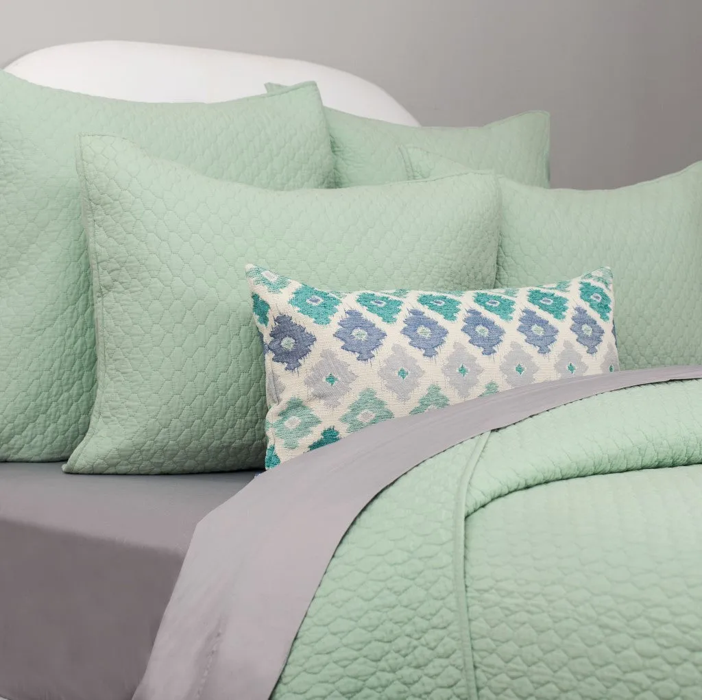 The Teal Flowers Throw Pillow