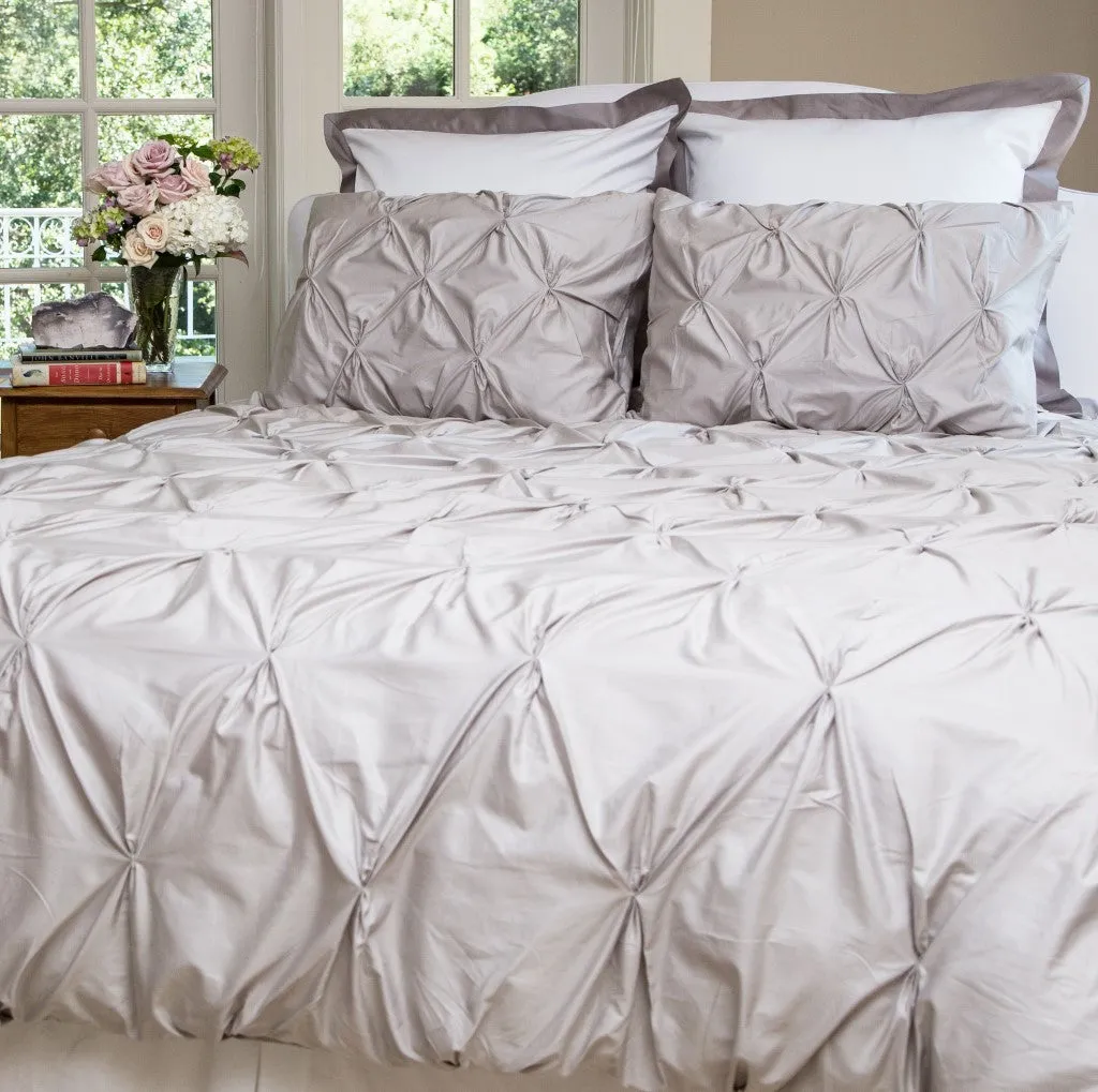 The Valencia Dove Grey Pintuck