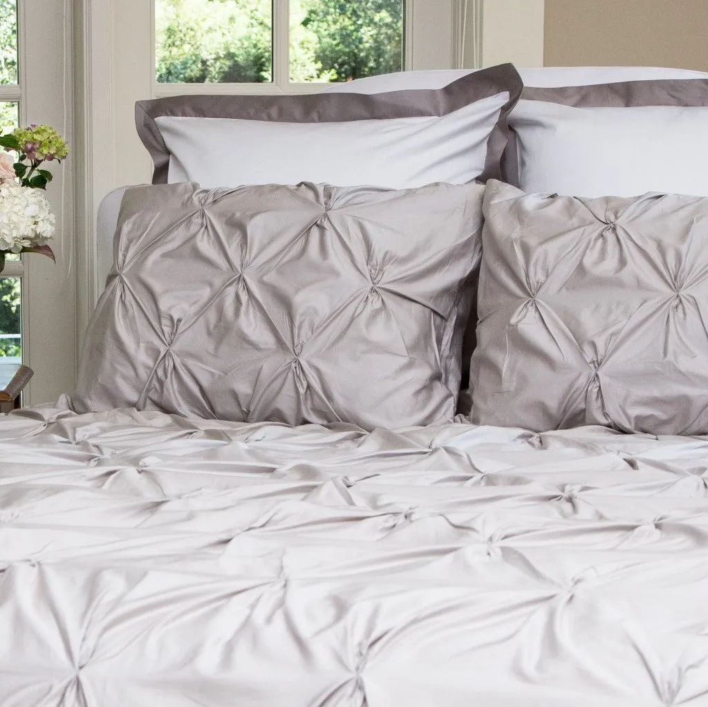 The Valencia Dove Grey Pintuck