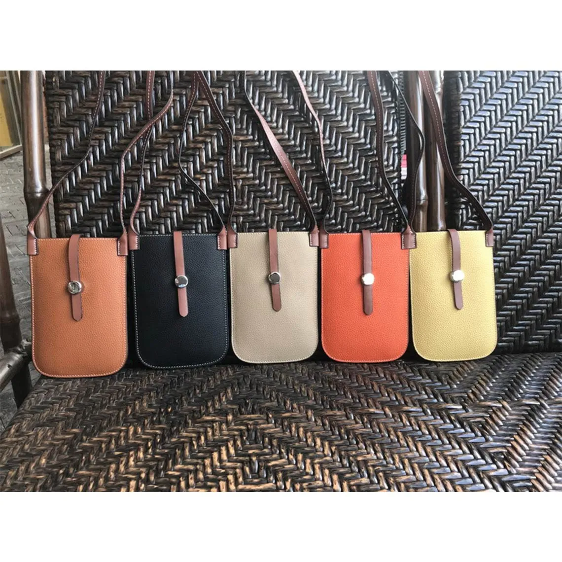 Top Grain Leather Strap Phone Bag
