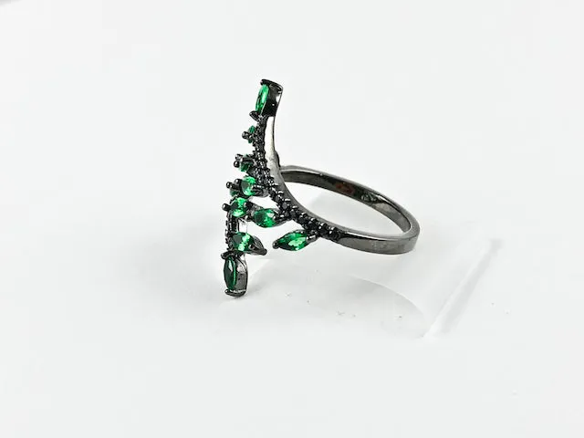 Unique Elegant Leaf Design Dainty Silver Ring