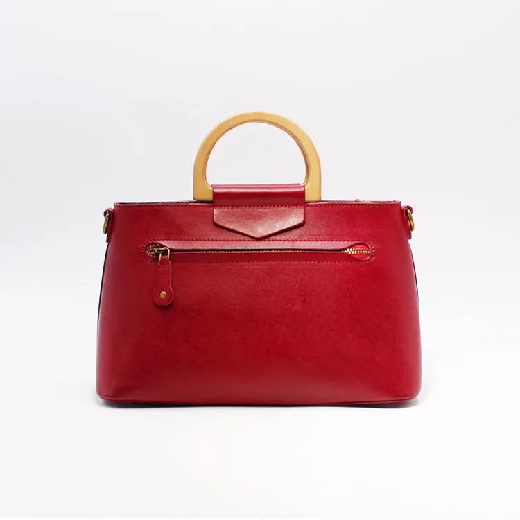 Unique Womens Red Leather Handbags Crossbody Bags Purse for Women