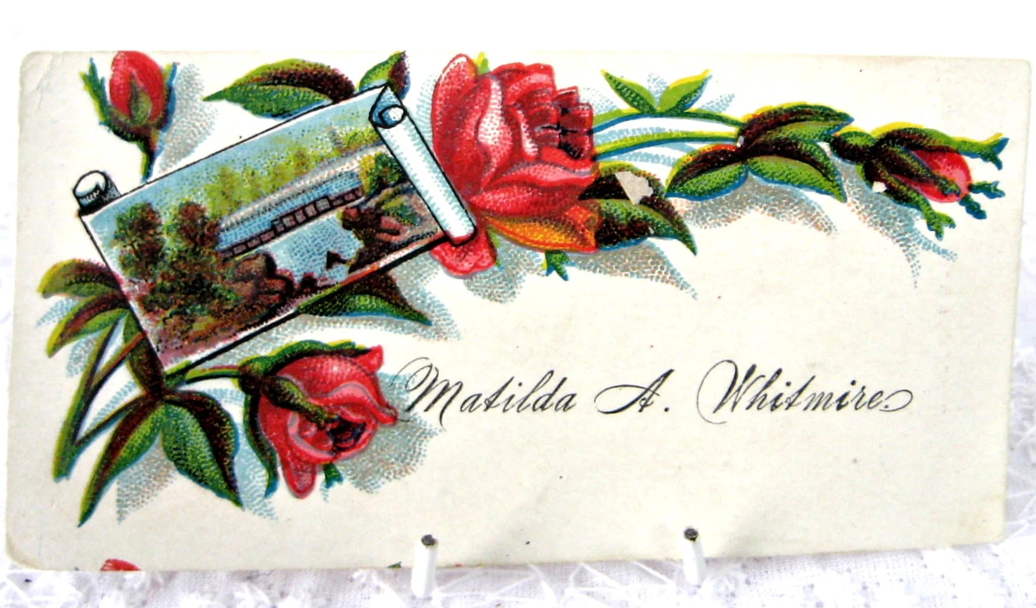 Victorian Calling Cards Visiting Cards Set Of 10 Flowers Chldren Ephemera Decor 1880-1900