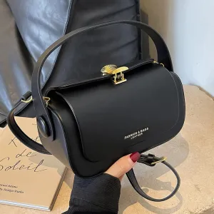 Vintage Leather Crossbody Square Bag