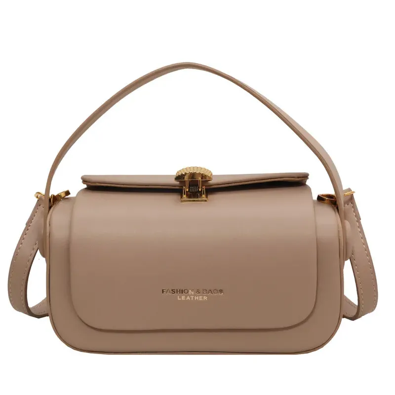 Vintage Leather Crossbody Square Bag