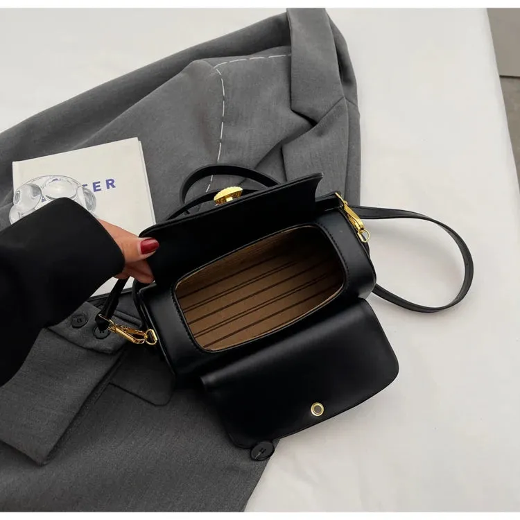 Vintage Leather Crossbody Square Bag