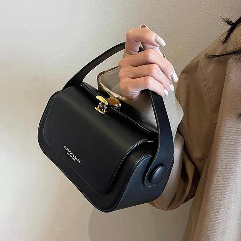 Vintage Leather Crossbody Square Bag