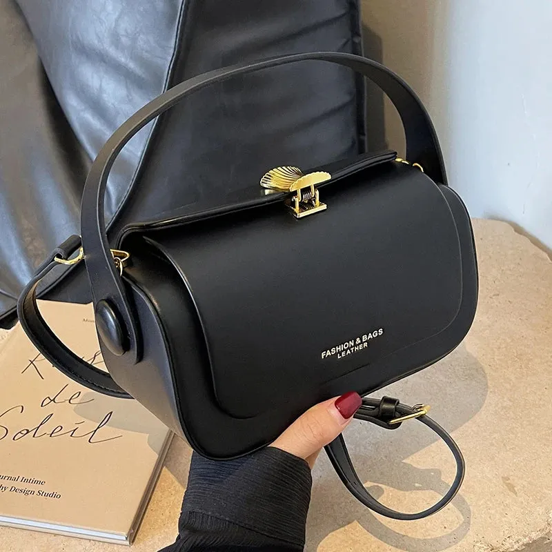 Vintage Leather Crossbody Square Bag