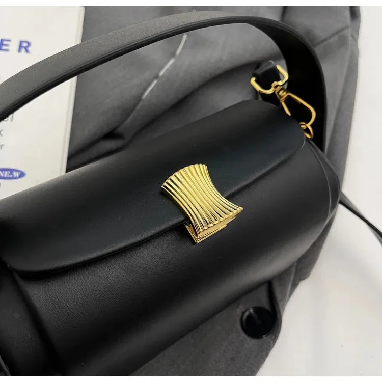 Vintage Leather Crossbody Square Bag